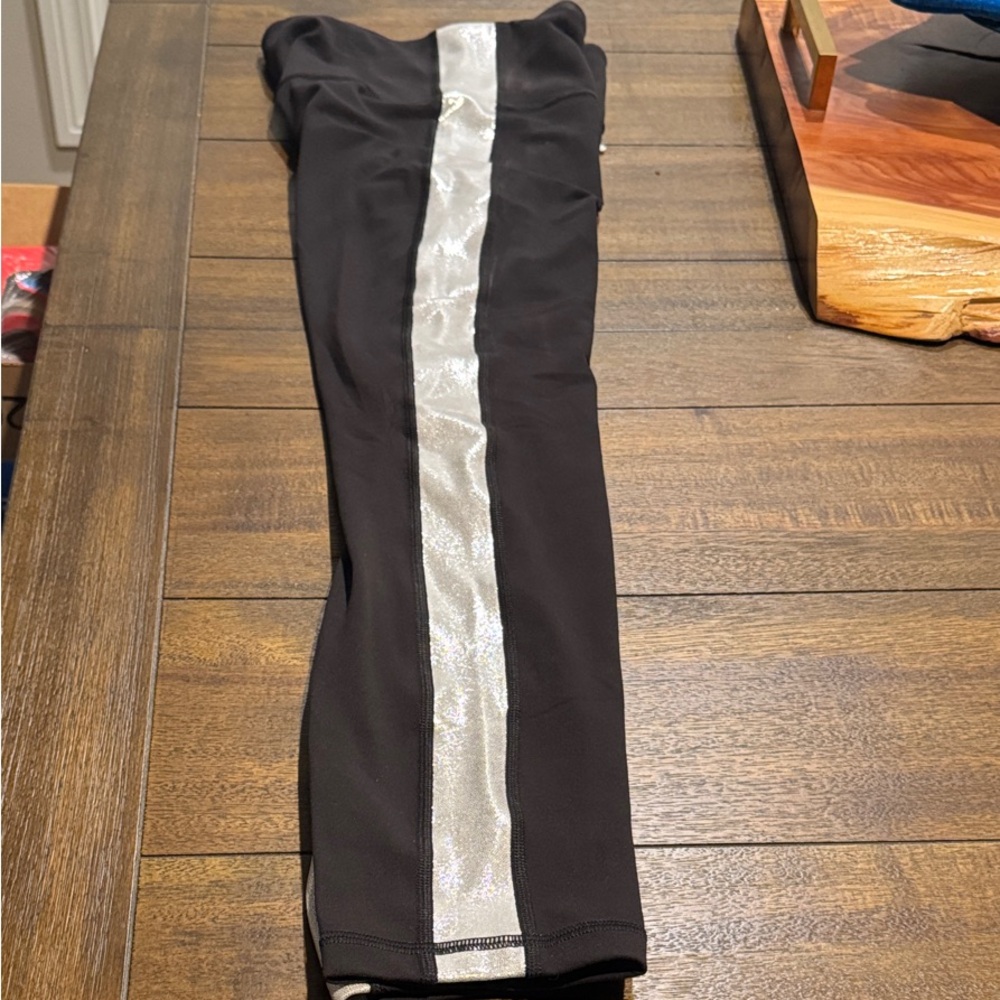 Athleta Elation Black and Silver Leggings - Picture 3 of 5